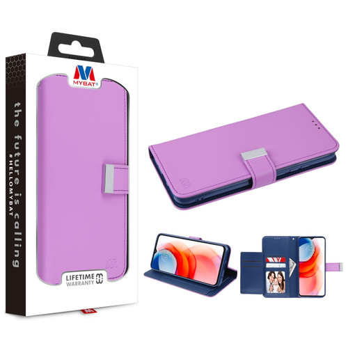MyBat MyJacket Wallet Xtra Series for Motorola Moto G Play (2021) - Purple / Dark Blue